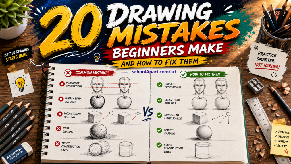 Drawing Mistakes Beginners Make: 20 Common Mistakes and How to Fix Them