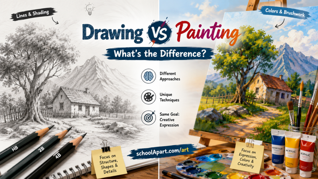 Drawing vs Painting: What’s the Difference? A Complete Comparison for Beginners