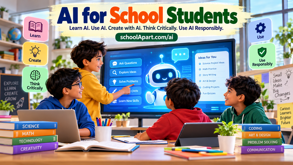 AI for School Students: Learn, Use, Create & Think Critically