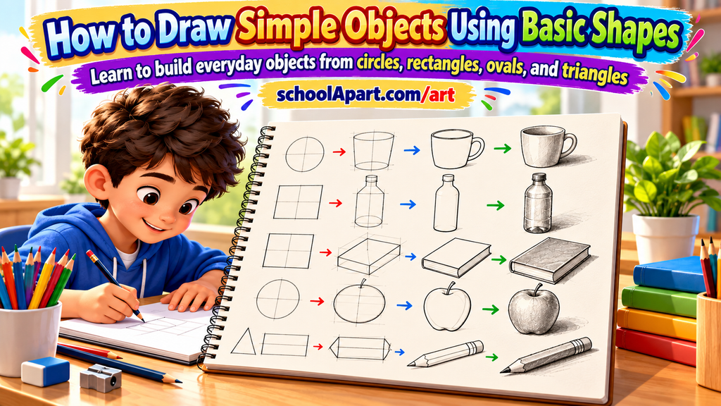 How to Draw Simple Objects Using Basic Shapes