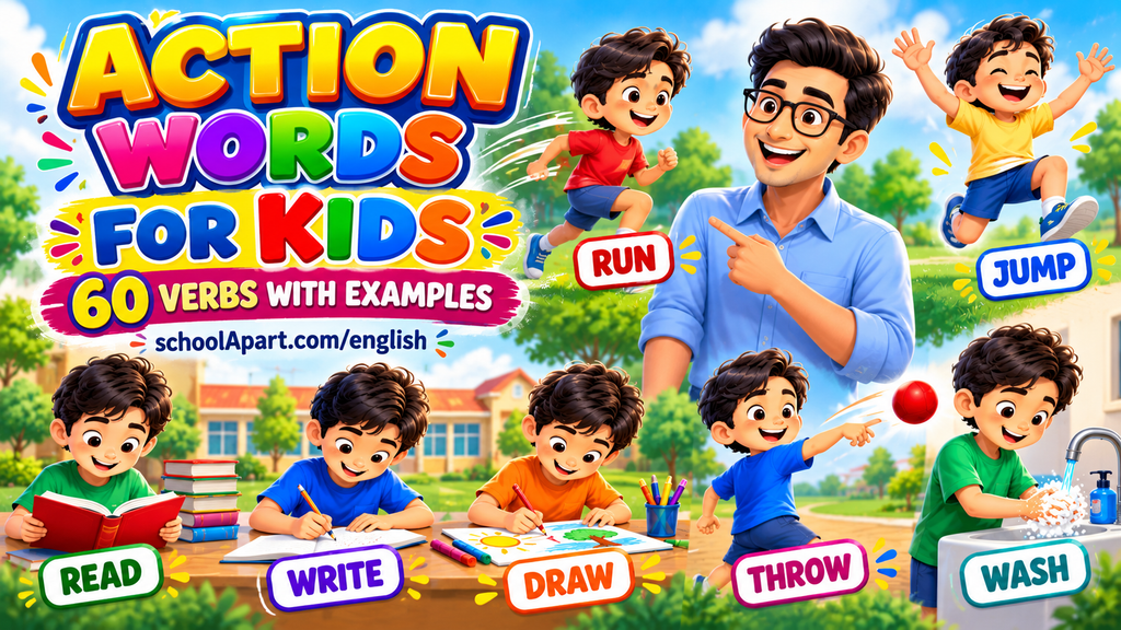Action Words for Kids: 50+ Verbs with Examples