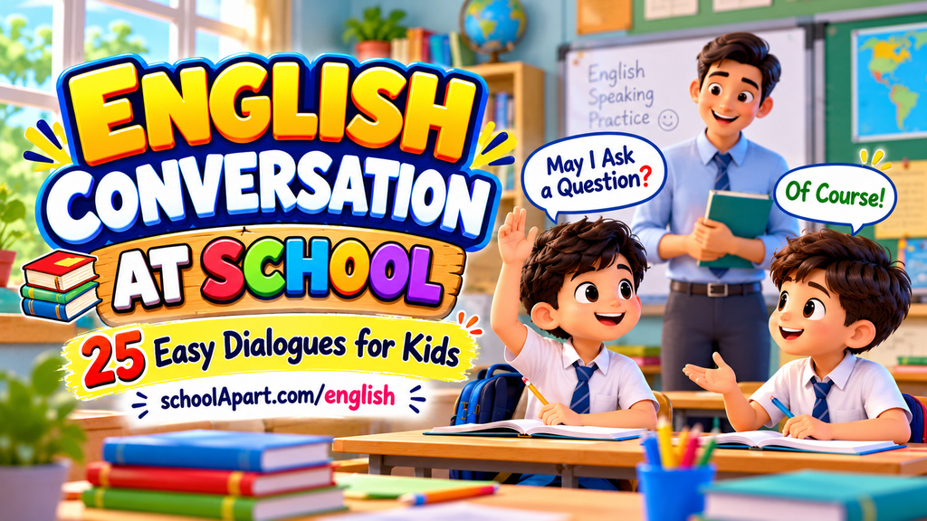 English Conversation at School for Kids: 25 Easy Dialogues for Daily Practice