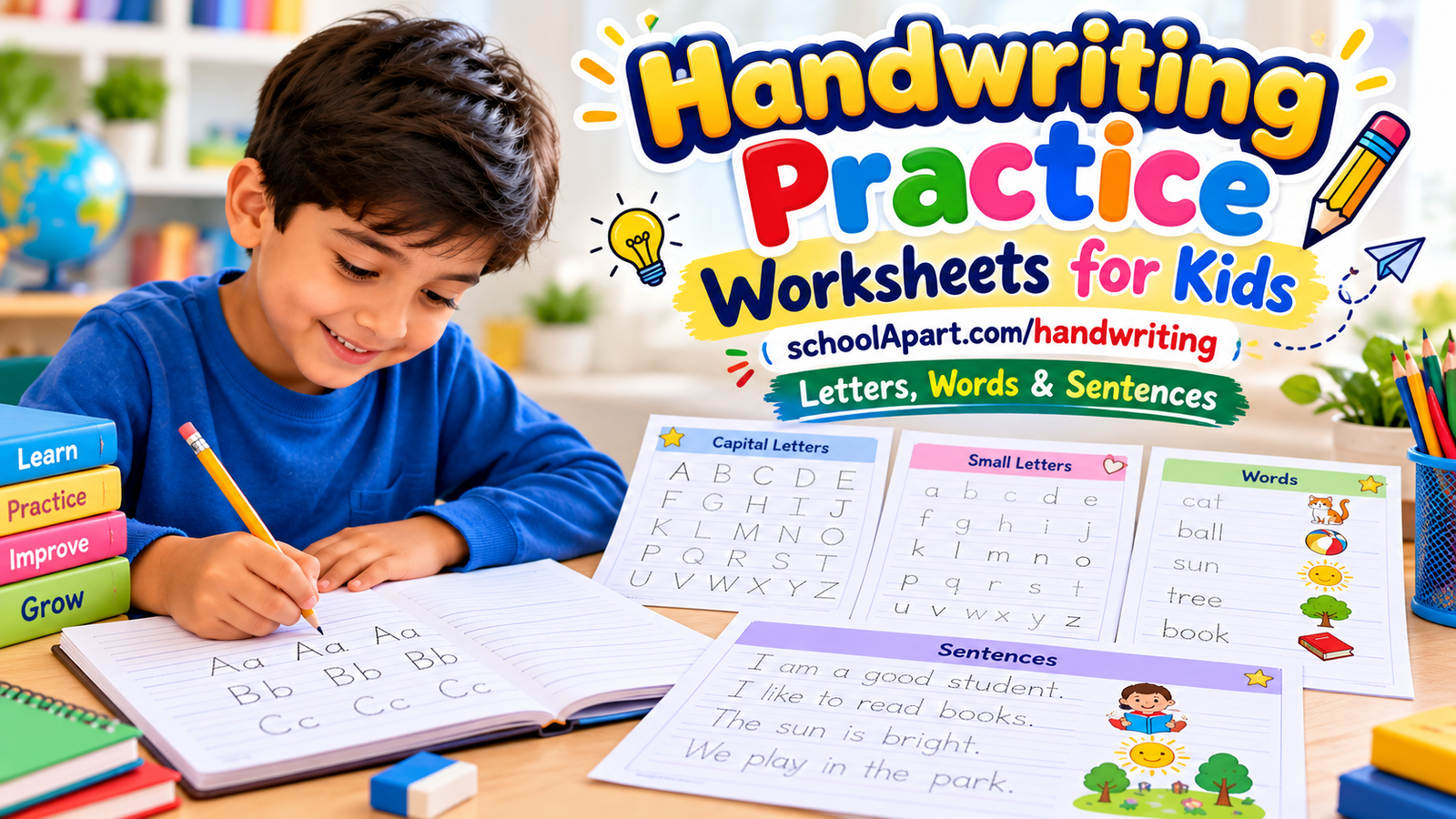 Handwriting Practice Worksheets for Kids: Free Exercises