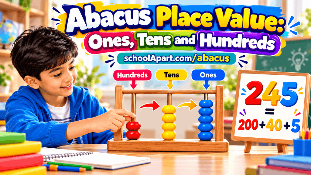 Abacus Place Value: Ones, Tens and Hundreds
